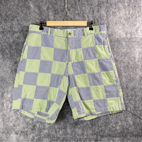 Vineyard Vines Mens Blue/Green‎ Corduroy Striped Patchwork 8i Inseam Shorts 35 - Picture 1 of 13